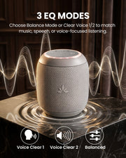 Harmony A0 speaker Balanced, Clear Voice 1 and Clear Voice 2 sound modes.