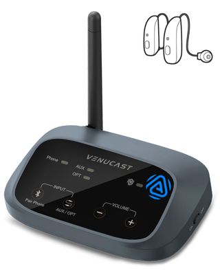 Oasis Aura Auracast Venue Transmitter for Churches & Public Venues. Supports enabled auracast hearing aids, headphones, and speakers.