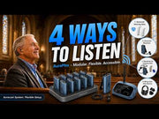Auracast Group Listening for Churches & Public Spaces. Compatible with Auracast-enabled hearing aids, headphones, and receivers.
