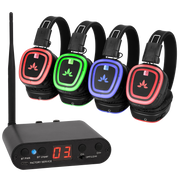 Motion-UT90 Wireless LED Headphones & Transmitters for Your Event Customizable Quantities, 500-Yard Range, Perfect for Parties, Weddings, and More