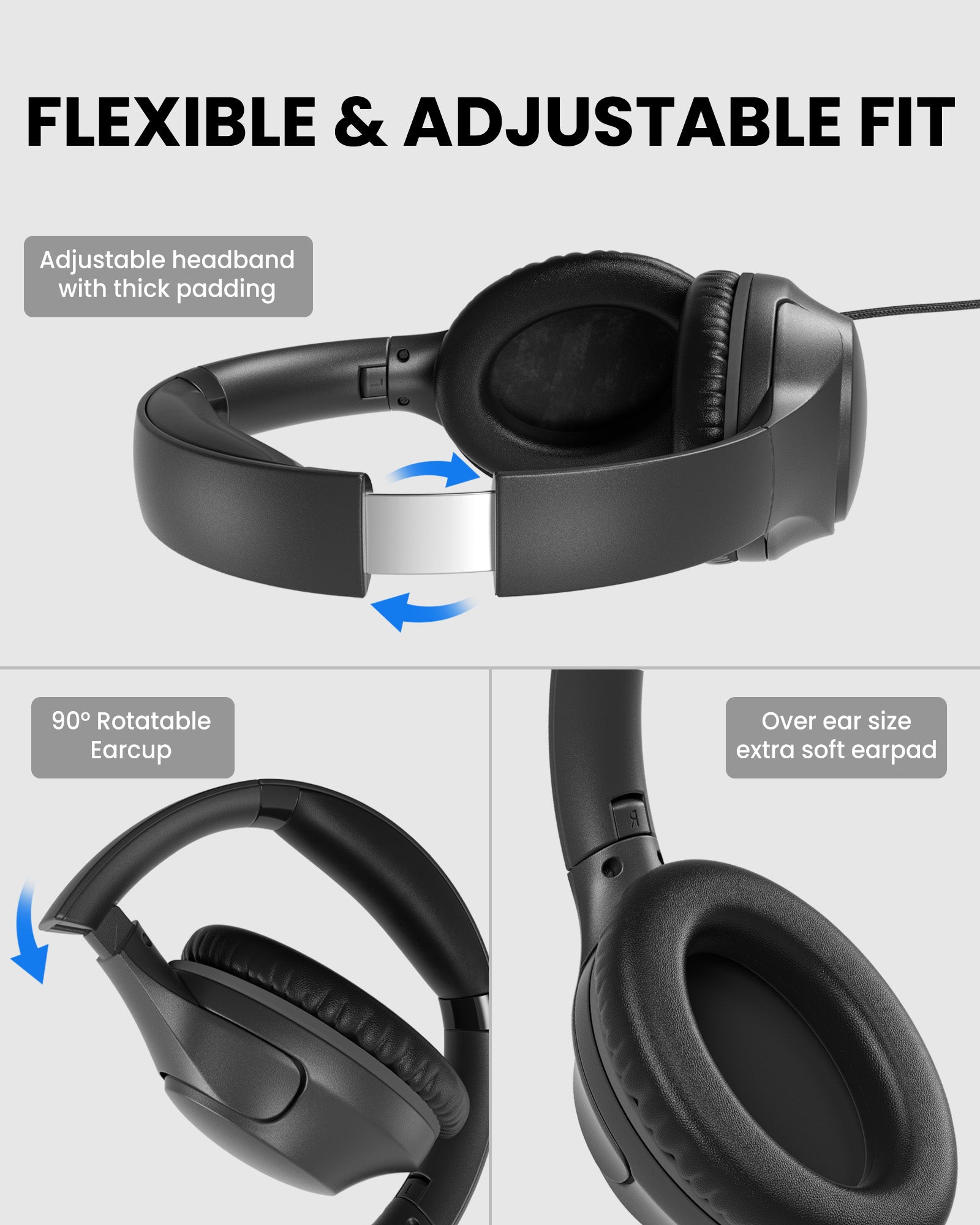 10-Pack Wired Over-Ear Headphones