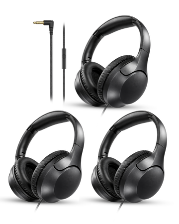 Pack de 3 écouteurs supra-auriculaires filaires