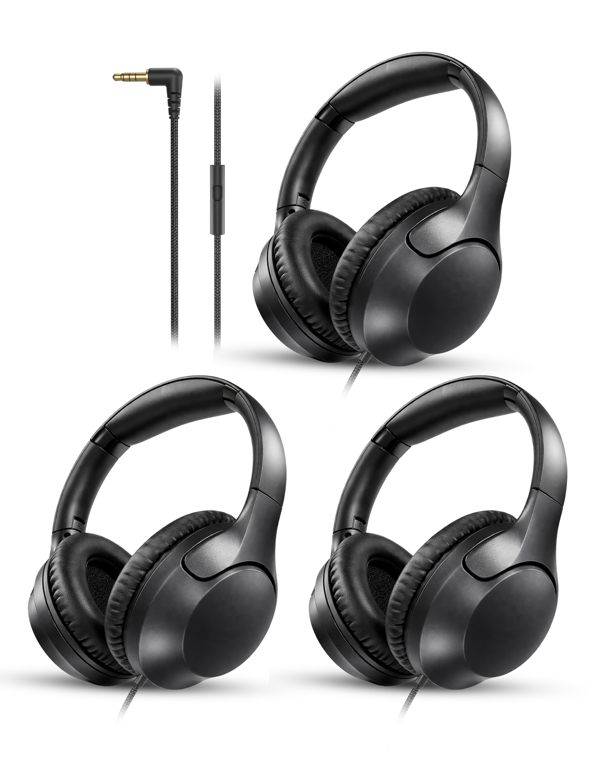 Pack de 3 écouteurs supra-auriculaires filaires