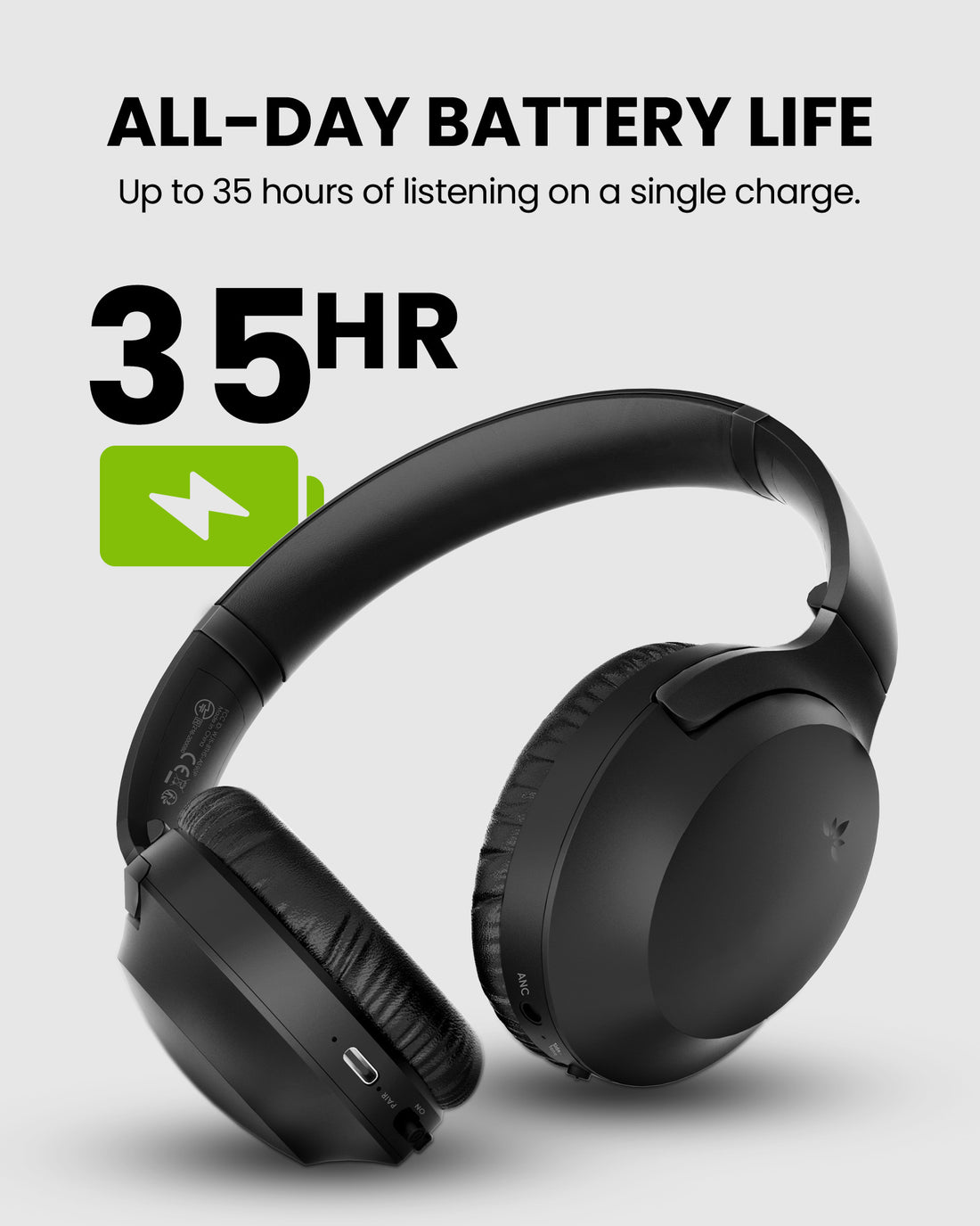 Aura Aria 4 Pro Auracast Headphones for Churches, Theaters, Classrooms & Meetings with up to 35 hours of listening on a single charge.