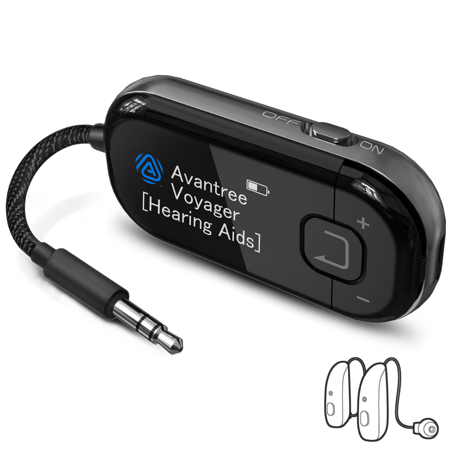 Voyager HA portable Auracast transmitter for hearing aid demonstrations